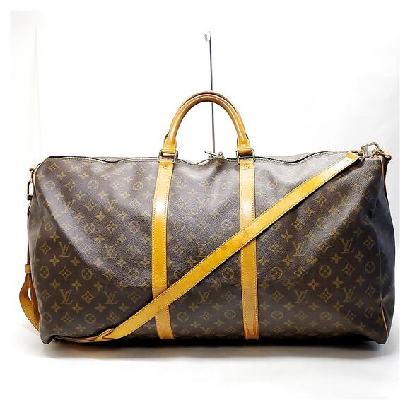 Louis Vuitton Monogram Keepall Bandouliere 60 Boston Bag